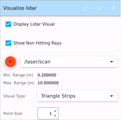 "Visualize Lidar Plugin"